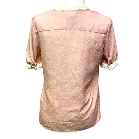 Jason Wu For Target Pink Polka Dot Tie Blouse - Picture 4 of 5